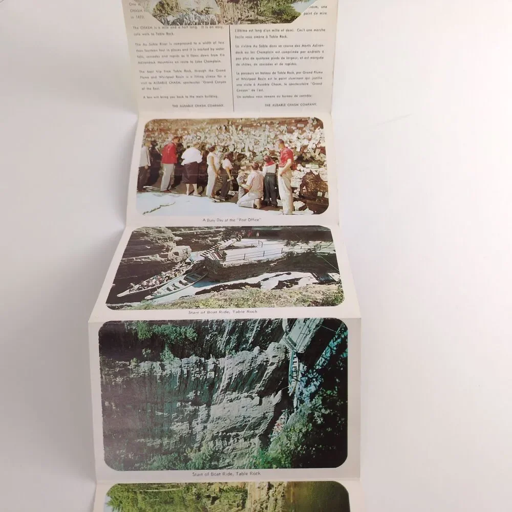 Ausable Chasm‎ New York 1960s Fold-Out Postcards Unused Caverns Caves NY Tourism
